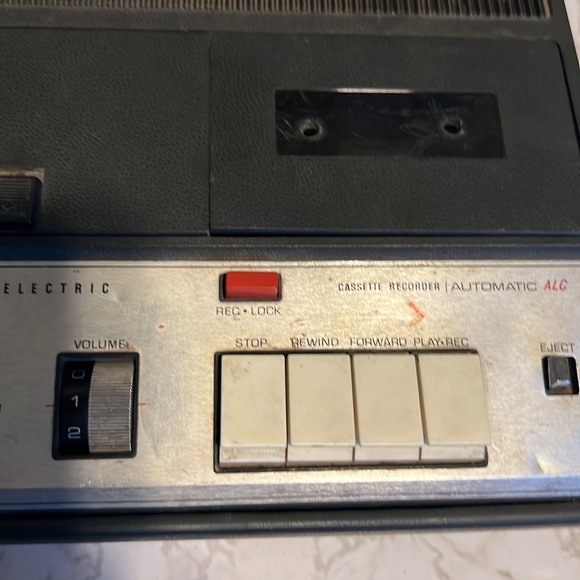 Vtg General Electric GE Model M8420A Cassette Recorder Automatic ALC with Mic - Picture 10 of 16